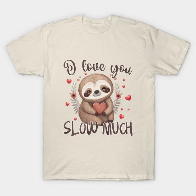 I Love You Slow Much Valentines Day T-Shirt by Nessanya